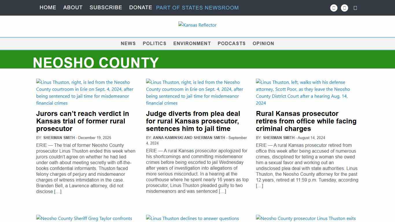 neosho county Archives • Kansas Reflector